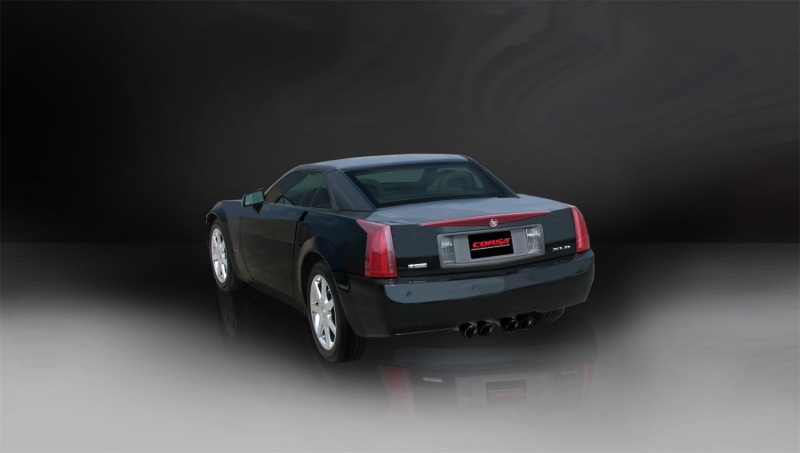 Cadillac XLR Performance Exhaust - Dual Rear - CORSA Performance - Cat-Back, Twin 3.5in Black Pro-Series Tips - Black - `04-`08